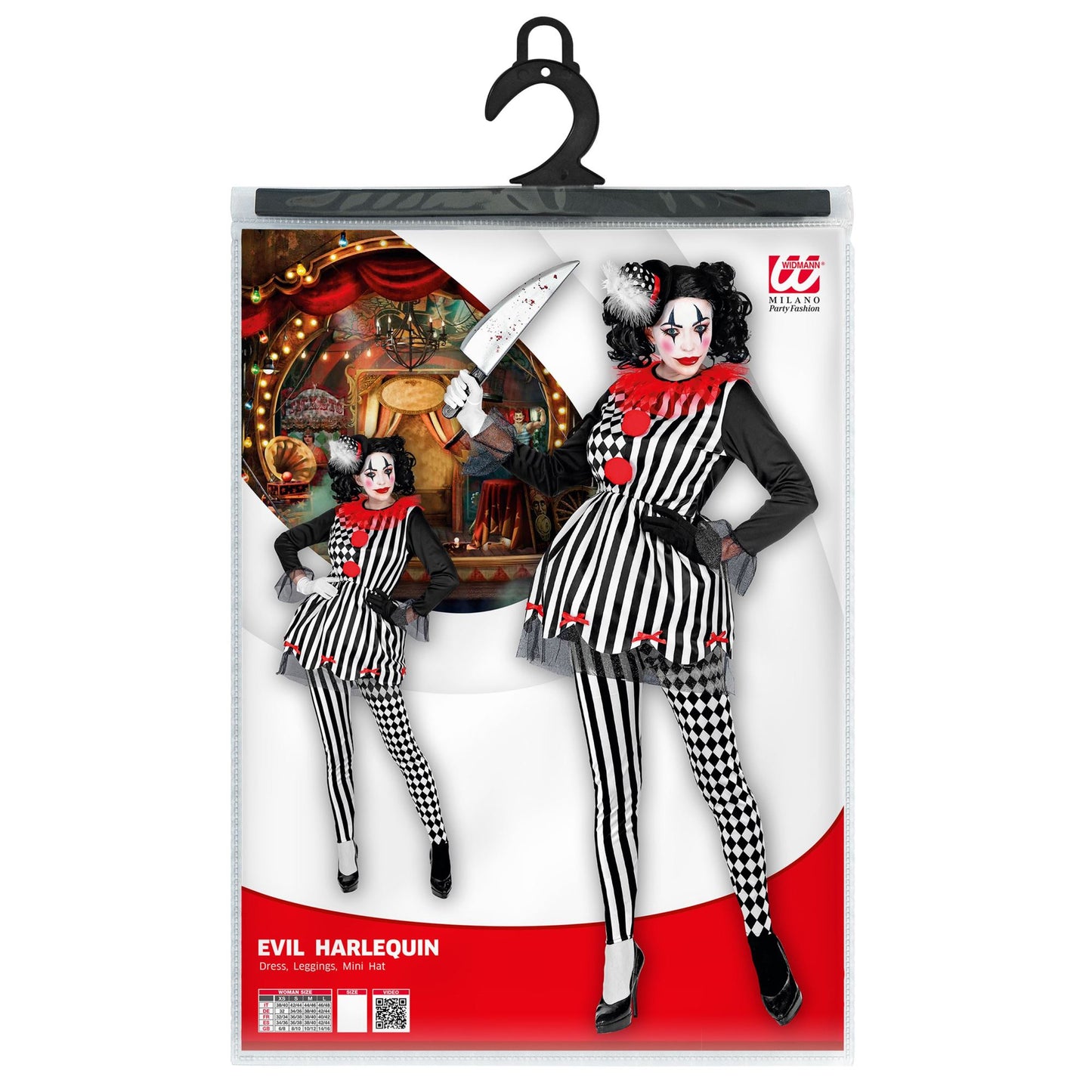 "HORROR HARLEKINA" (Kleid, Leggings, Minihut) – Ansicht 5
