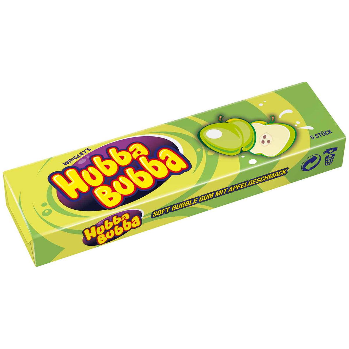 Hubba Bubba Apple Kaugummi 5er Pack 175 g zuckerfrei