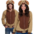 "HUND" (Fleecejacke mit Kapuze) – Vorderansicht