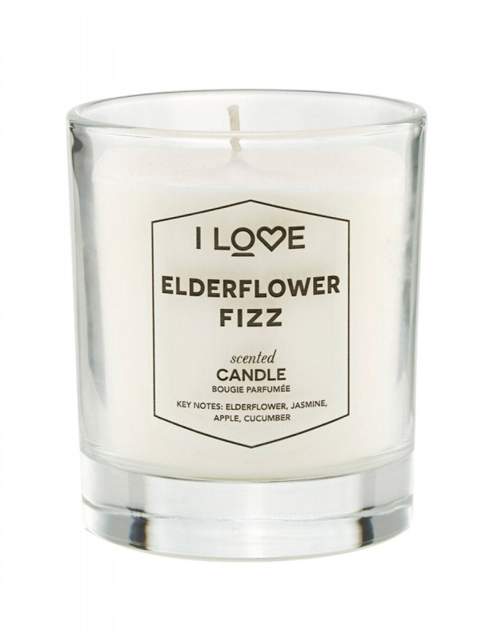 I Love I Love, Elderflower Fizz, Himbeere, Duftkerze, 160 g Regular
