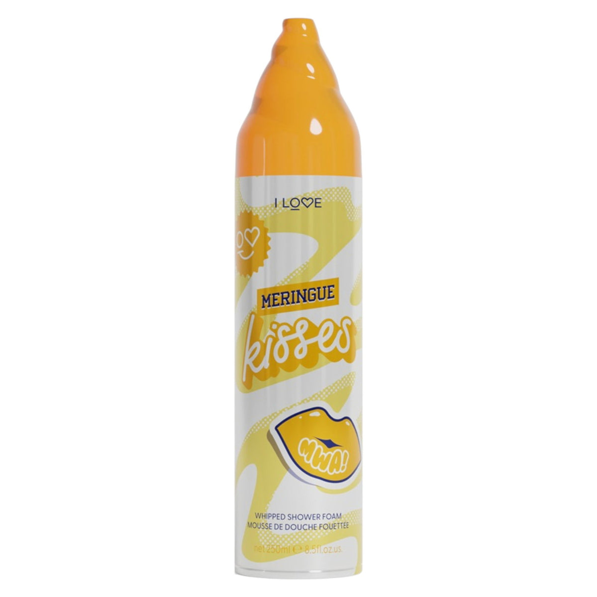 I Love, Meringue Kisses, Vegan, tierversuchsfrei, Feuchtigkeitsspendend, Duschschaum, 250 ml