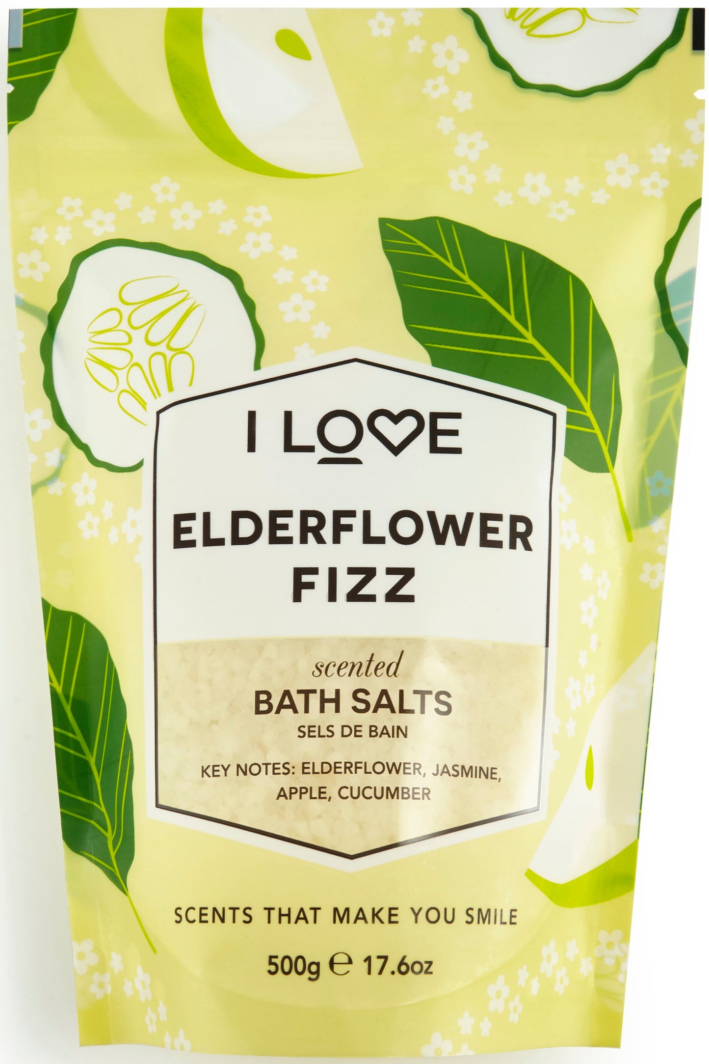 I Love I Love, Signature Collection, Holunderblüten-Fizz, Badesalz, 500 g Regular