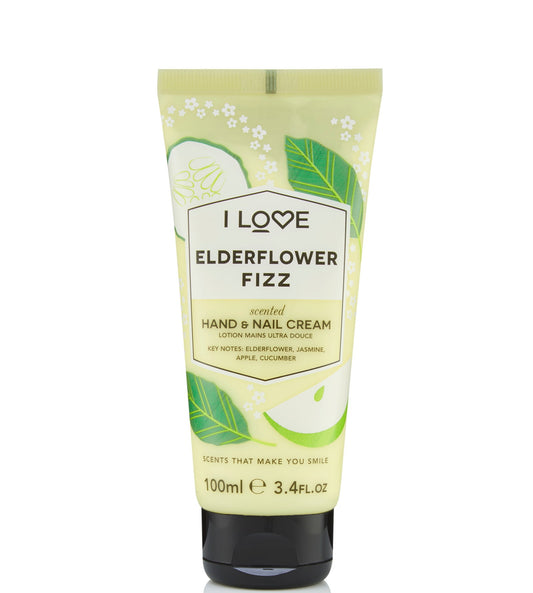 I Love I Love, Signature Collection, Hydratisierend, Hand- und Nagelcreme, Holunderblüten-Fizz, 100 ml Regular