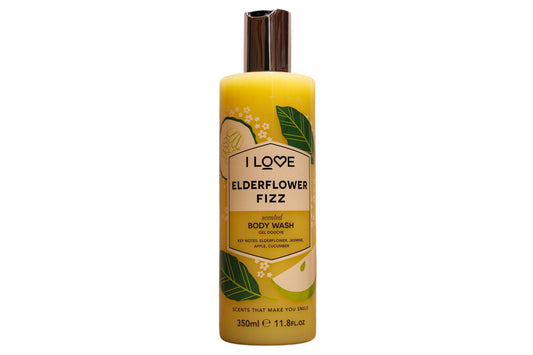 I Love I Love, Signature Collection, Parabenfrei, Reinigung, Holunderblüten-Fizz, Duschgel, 360 ml Regular