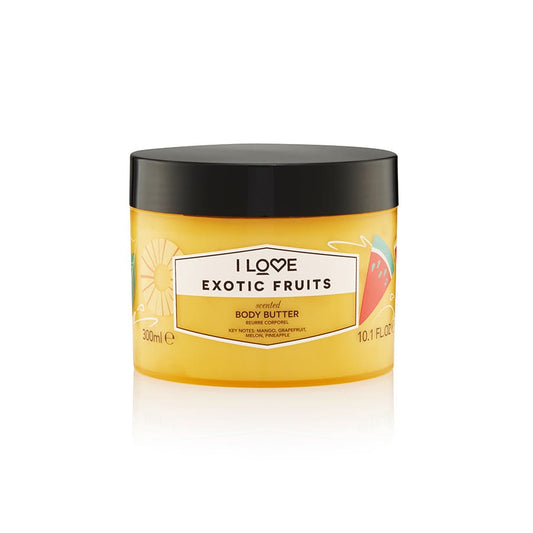 I Love I Love, Signature Collection, Vegan, Hydratisierend, Exotische Früchte, Körperbutter, 330 ml Regular