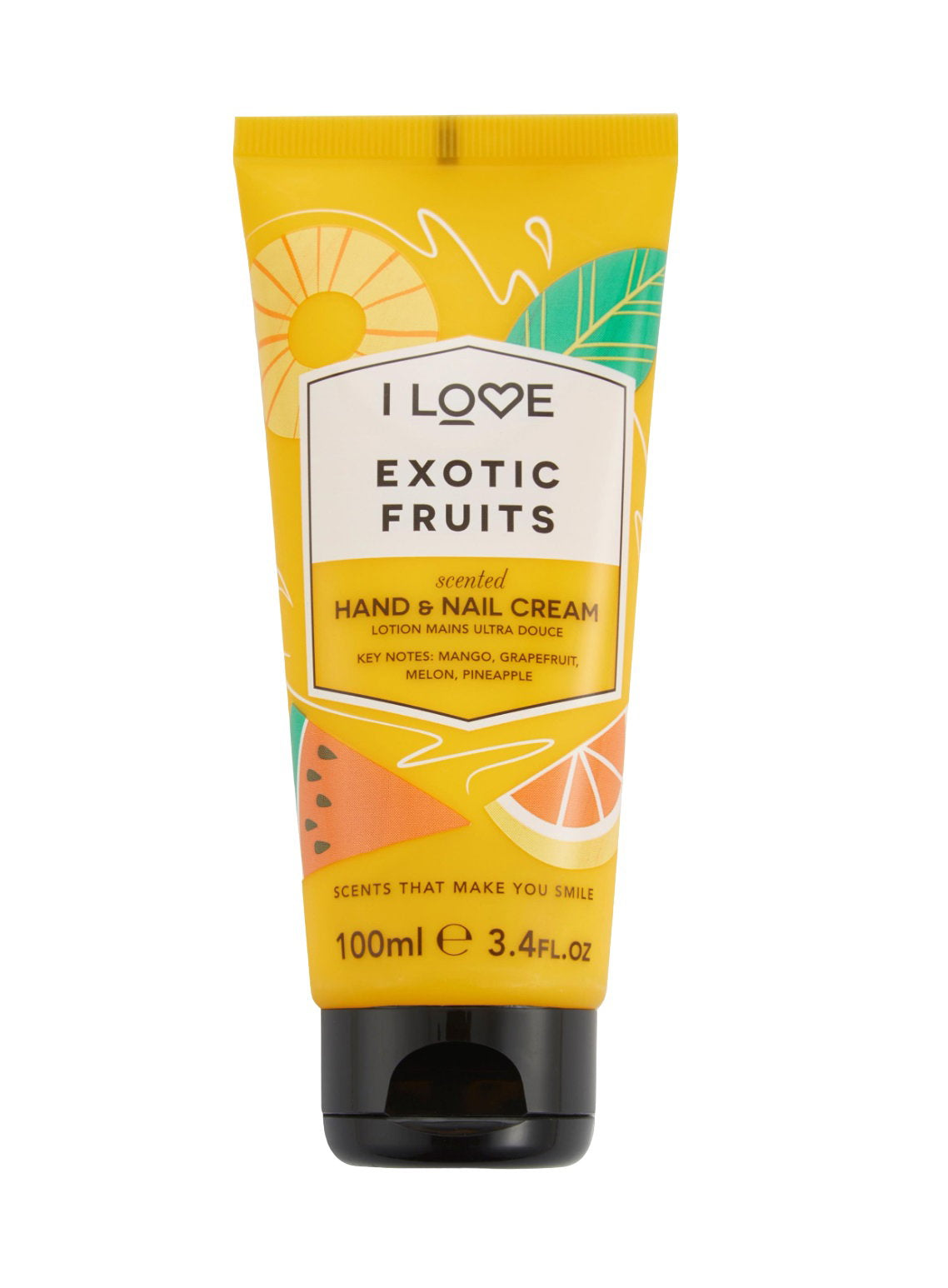 I Love I Love, Signature Collection, Feuchtigkeitsspendend, Hand- und Nagelcreme, Exotische Früchte, 100 ml Regular