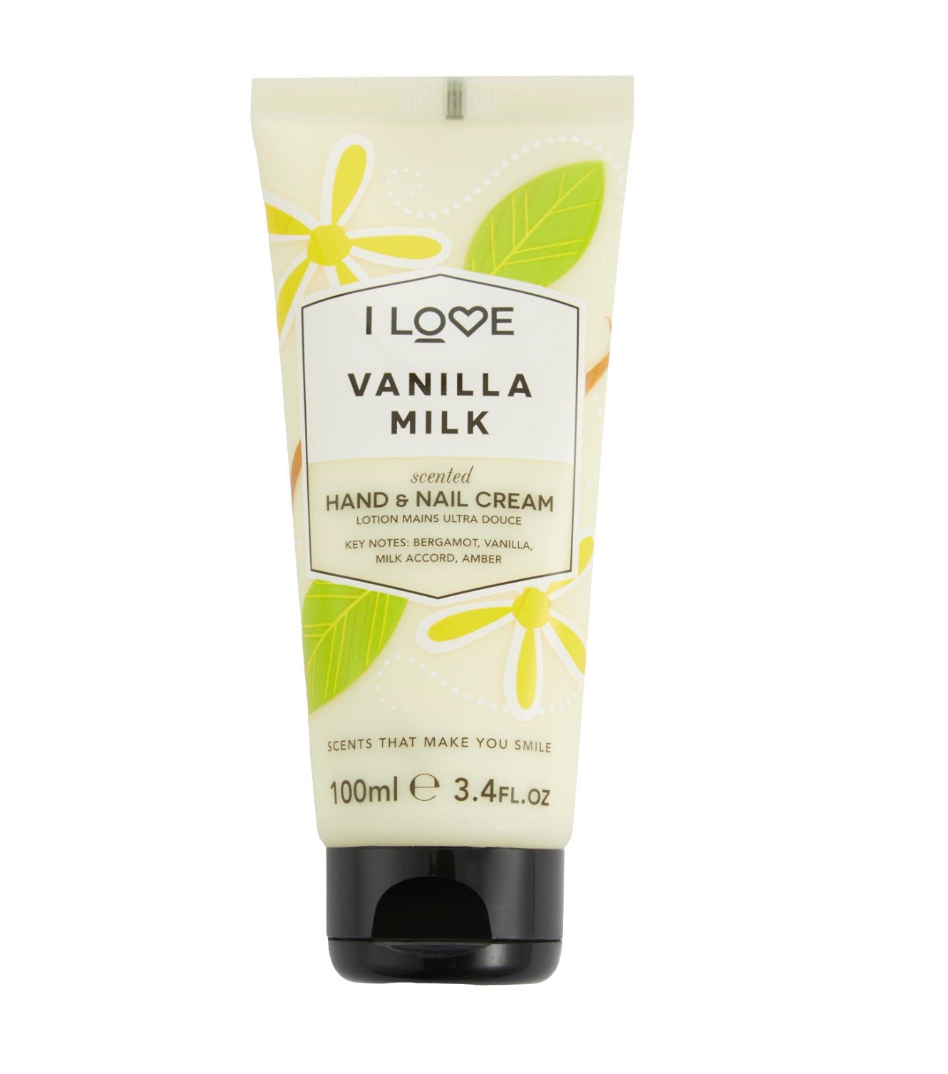 I Love I Love, Signature Collection, Feuchtigkeitsspendend, Hand- und Nagelcreme, Vanillemilch, 100 ml Regular