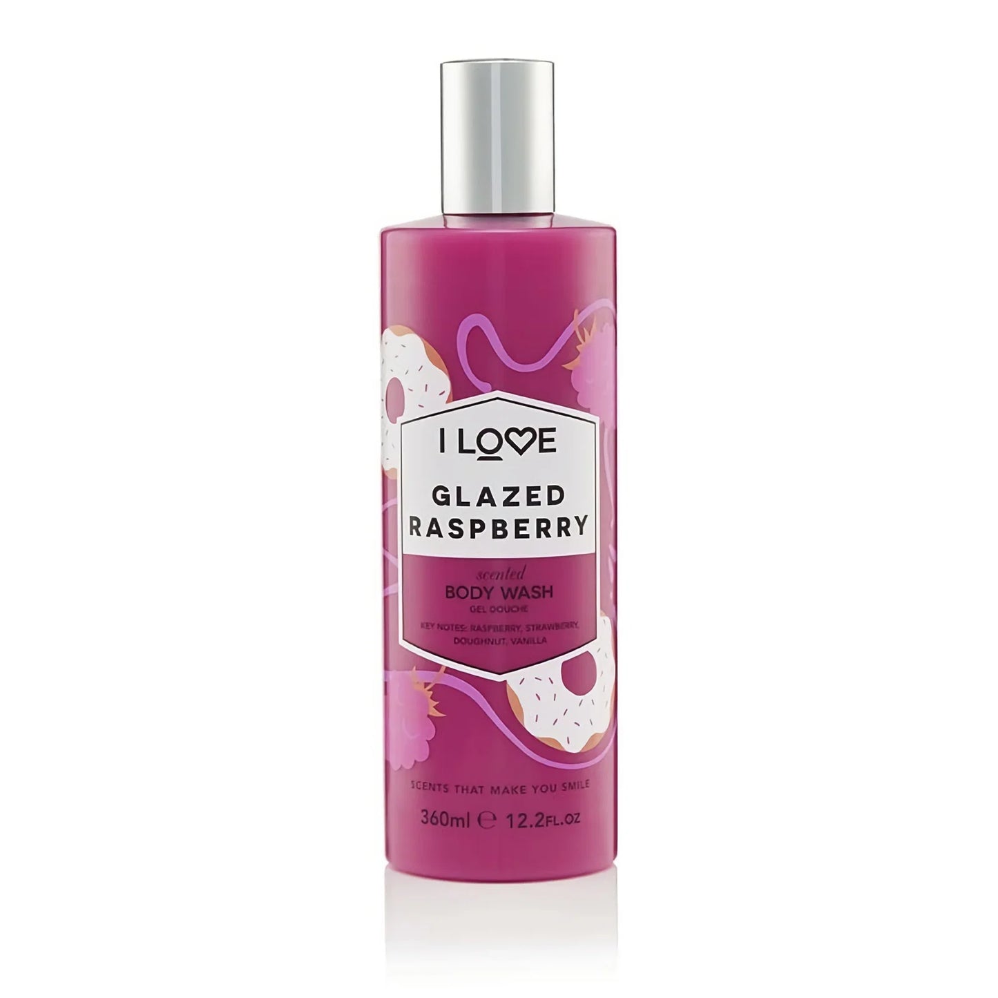 I Love I Love, Signature Collection, Parabenfrei, Reinigung, Glasierte Himbeere, Duschgel, 360 ml Regular