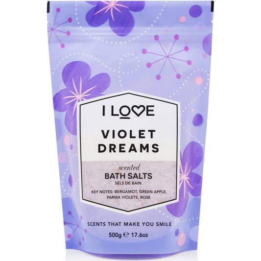 I Love I Love, Signature Collection, Violette Träume, Badesalz, 500 g Regular