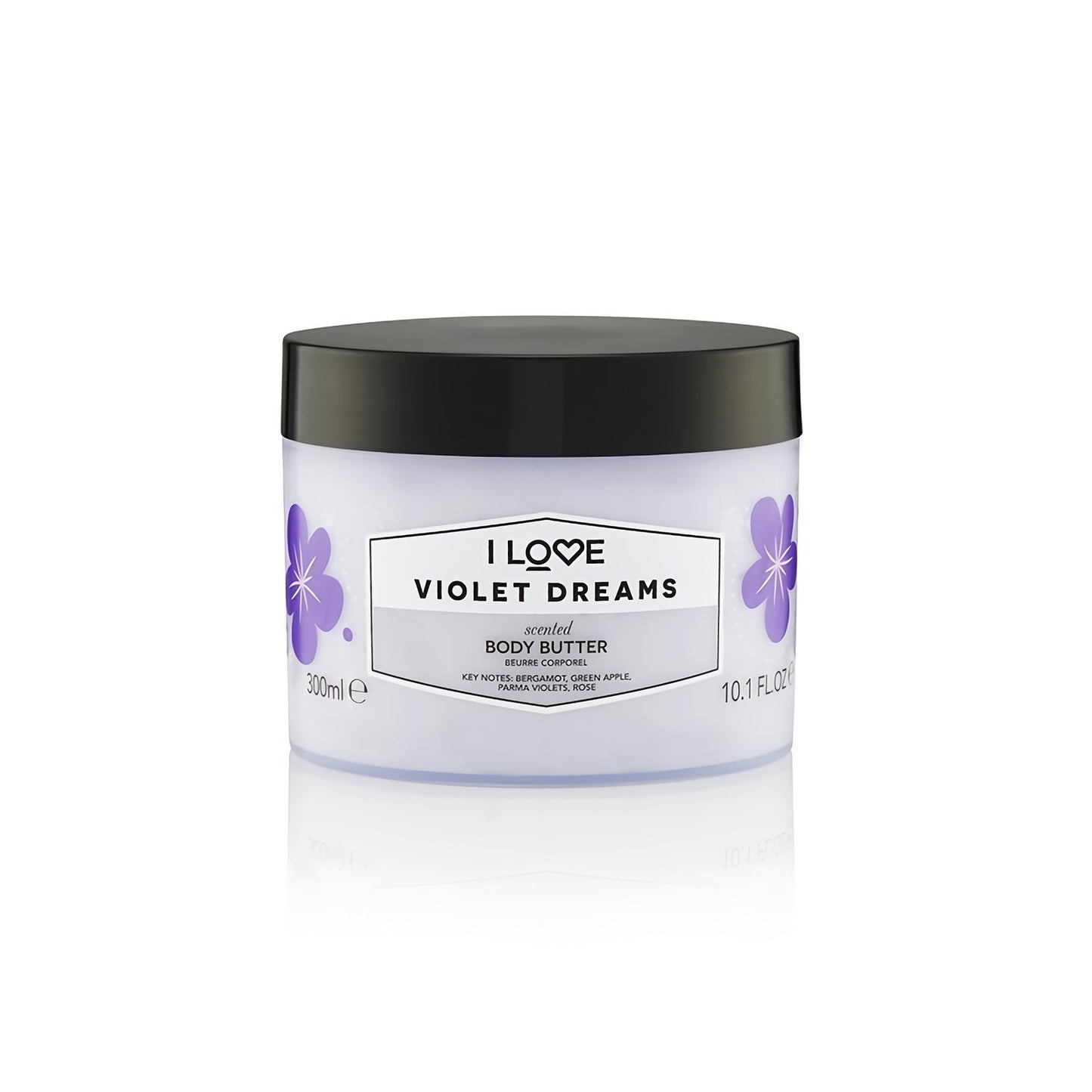 I Love I Love, Signature Collection, Vegan, Hydratisierend, Violette Träume, Körperbutter, 330 ml Regular