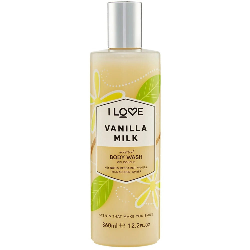 I Love I Love, Signature Collection, Vegan, Reinigung, Vanillemilch, Duschgel, 360 ml Regular