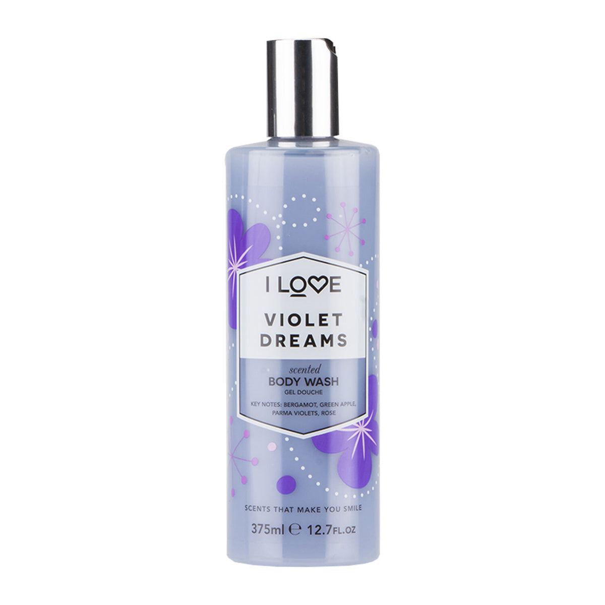 I Love, Signature Collection, Vegan, Reinigung, Violette Träume, Duschgel, 360 ml