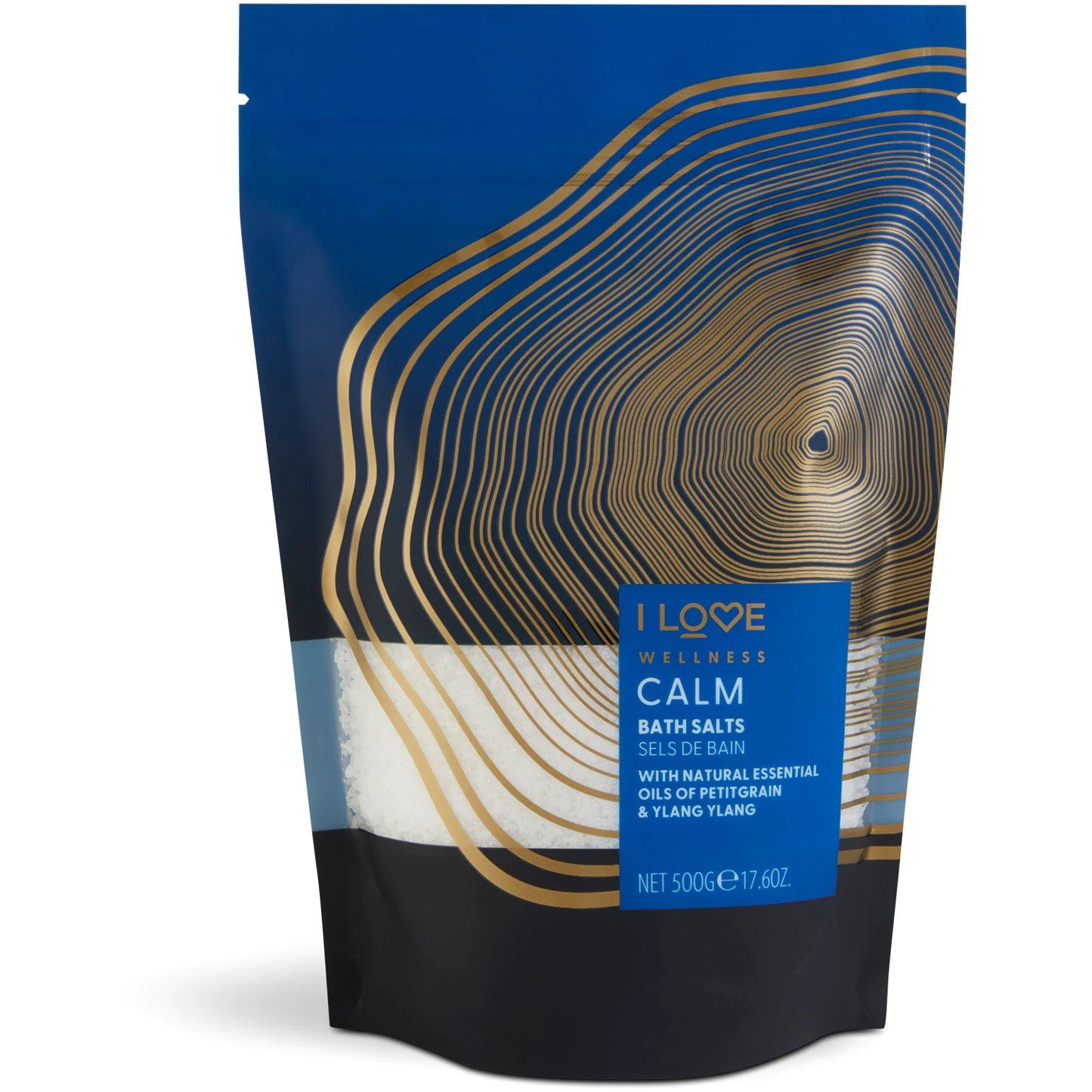 I Love I Love, Wellness Calm, Ätherische Öle, Badesalz, 500 g Regular