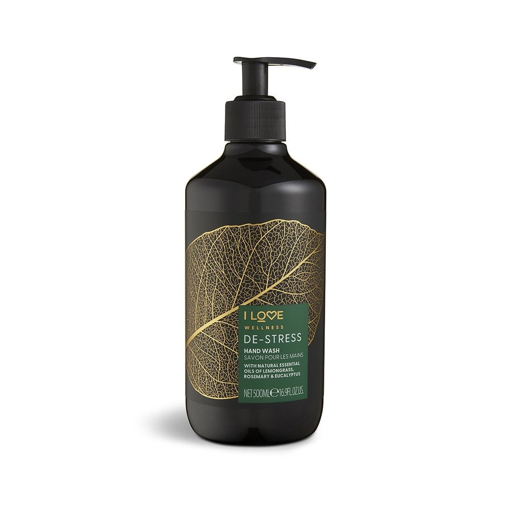 I Love I Love, Wellness De-Stress, Zitronengras, Rosmarin & Eukalyptus, Reinigung, Flüssigseife, Für Hände, 500 ml Regular