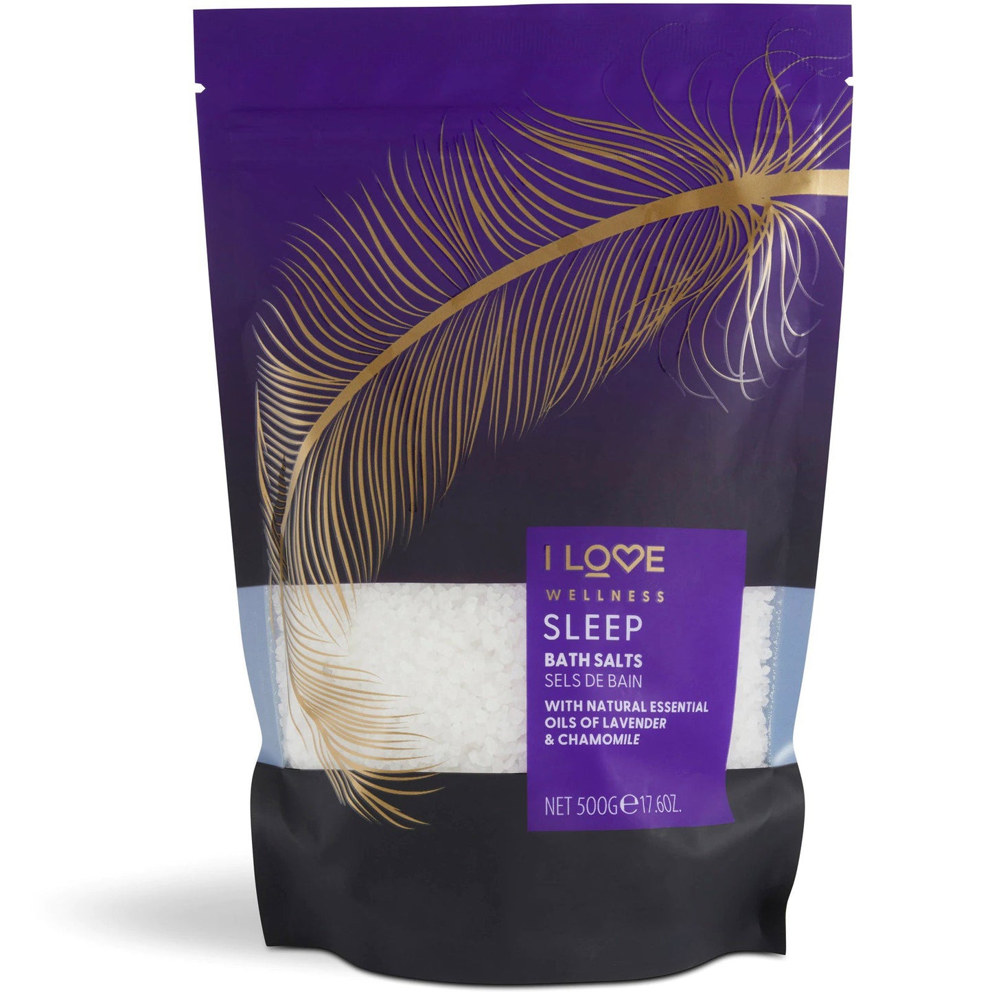 I Love I Love, Wellness Sleep, Ätherische Öle, Badesalz, 500 g Regular