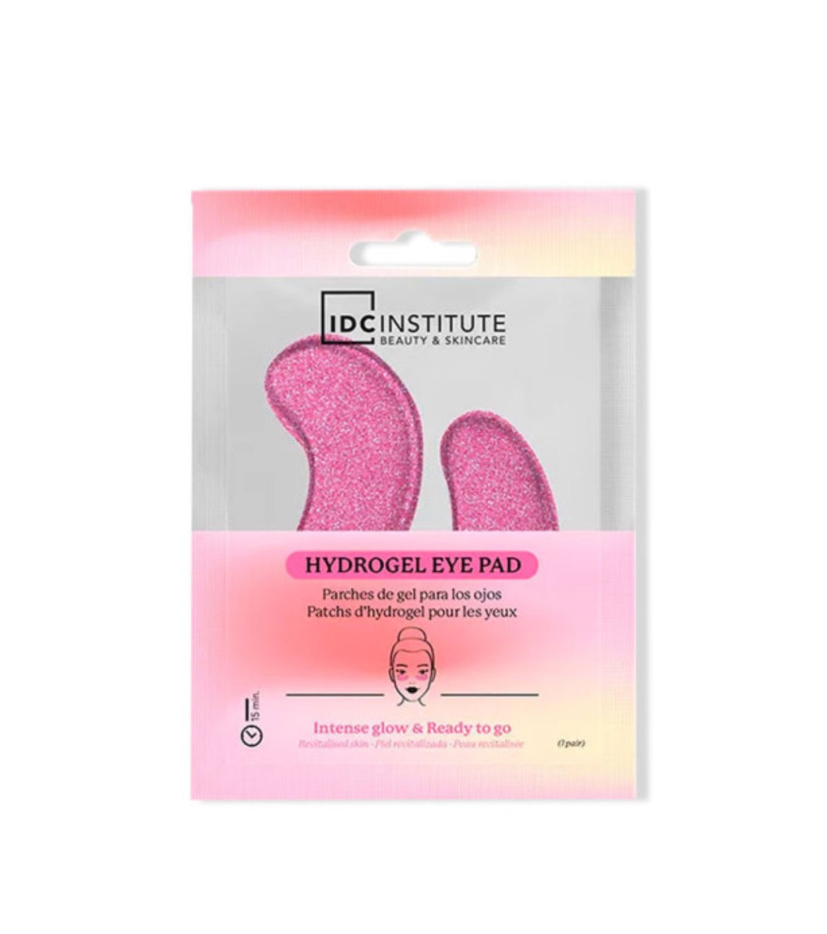 Idc Institute Glitter Eye Pads Pink – dekorative Augenpads für unter die Augen