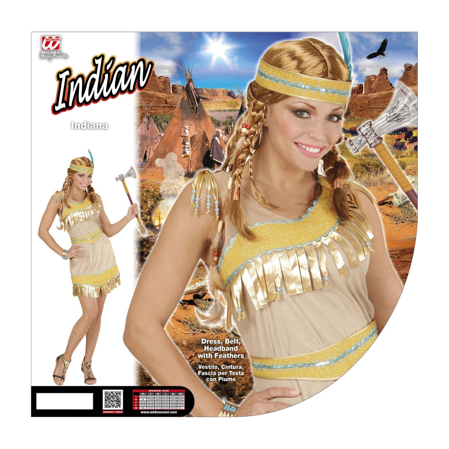 "INDIANERIN" (Kleid, Gürtel, Haarband) – Ansicht 4