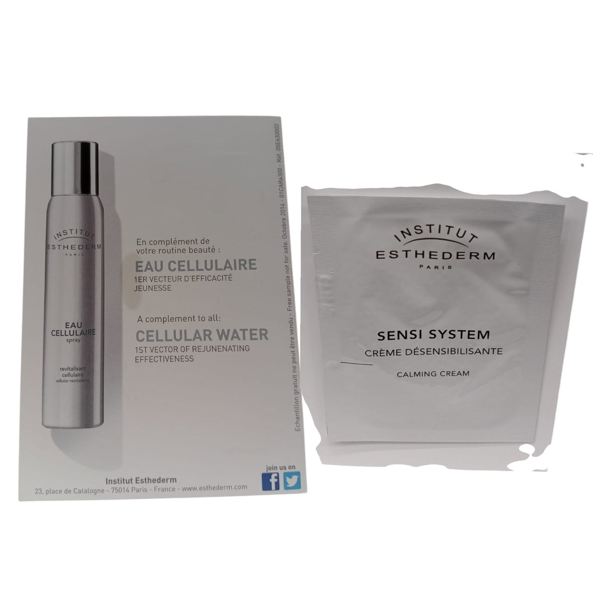 Institut Esthederm, Sensi System, Beruhigend, Tag & Nacht, Sahne, Für das Gesicht, 2 ml *Muster