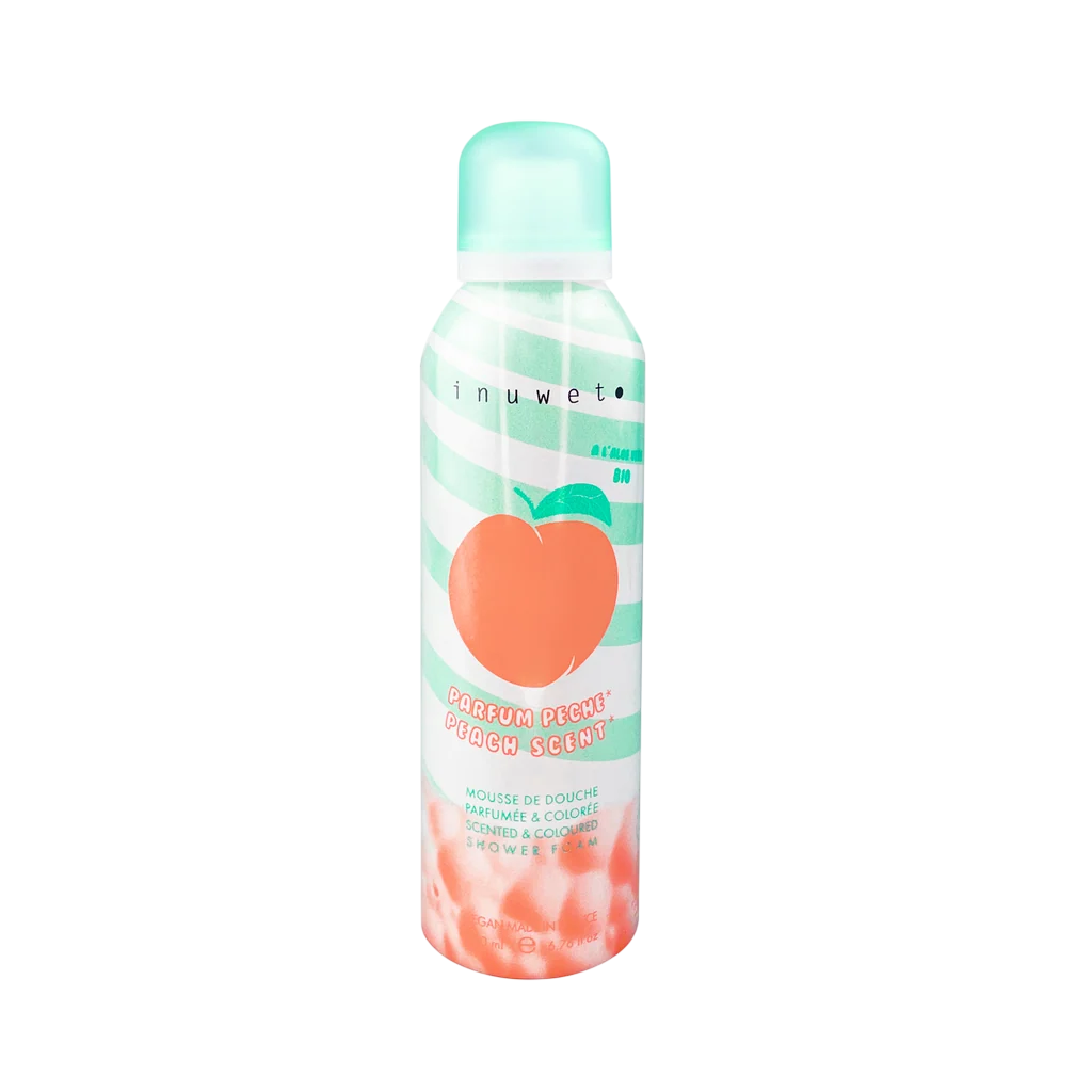 Inuwet, Peach, Vegan & Natural Ingredients, Feuchtigkeitsspendend & Weichmachend, Duschschaum, 200 ml