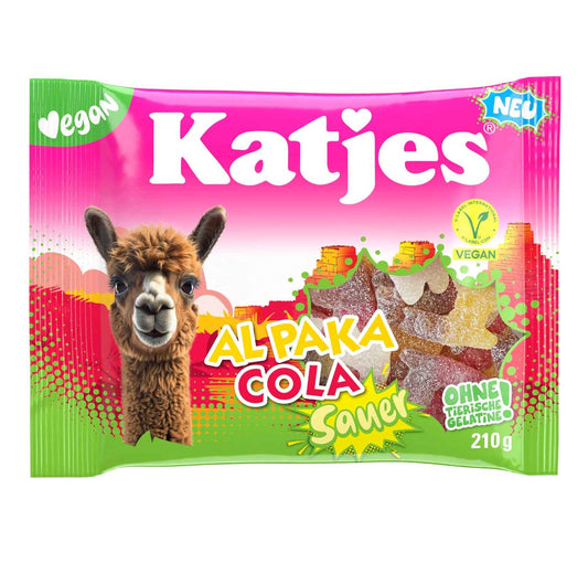 Katjes Al Paka Cola Sauer 210g Saures Fruchtgummi mit Cola-Geschmack – Produktansicht