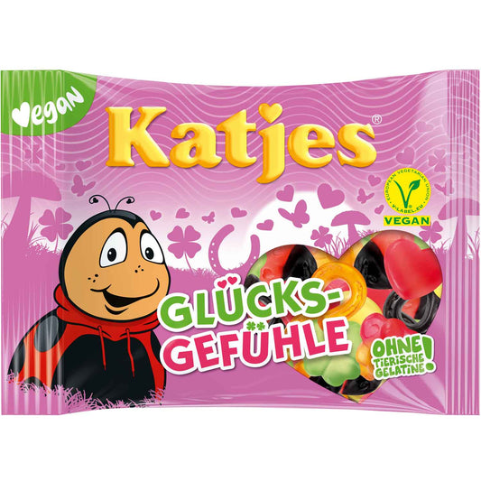 Katjes Glücksgefühle 175g Fruchtgummi und Lakritz Mix