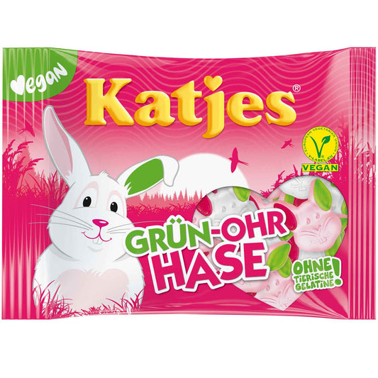 Katjes Grün-Ohr Hase 175g veganes Fruchtgummi – Produktansicht