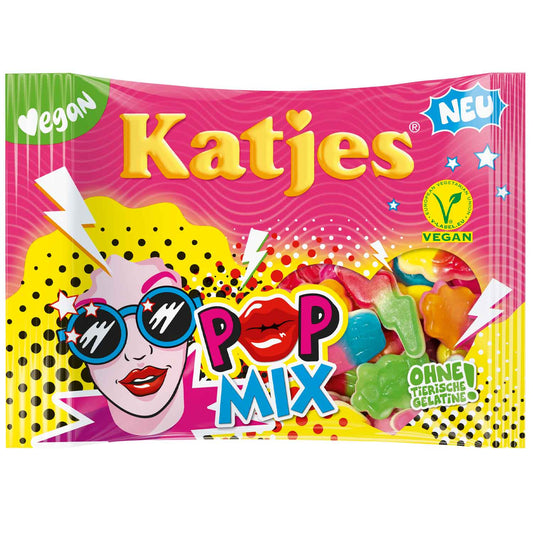 Katjes Pop Mix 175g vegane Fruchtgummi und Kaubonbons bunt