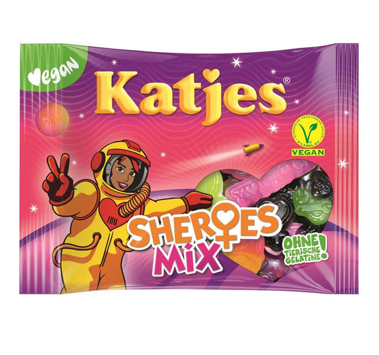 Katjes Sheroes Mix 175g Mischung aus Fruchtgummi, Lakritz und Schaumzucker - Candyshop.ch