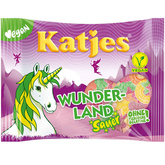Katjes Wunderland Sauer 175g vegane saure Fruchtgummis – Produktansicht