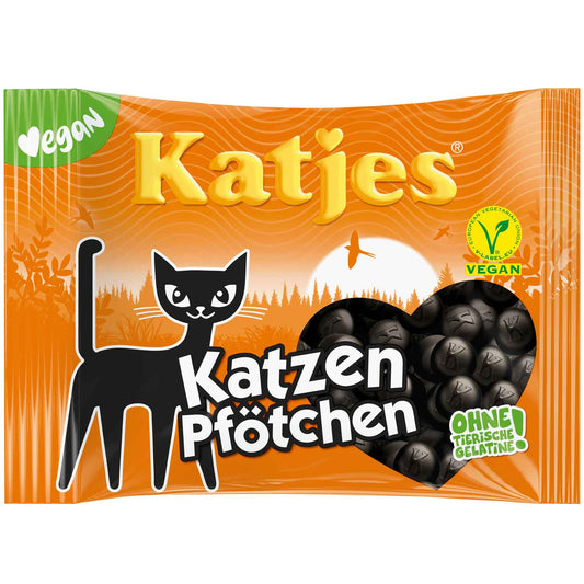 Katjes Katzen Pfötchen 175g Würziges Softlakritz – Produktansicht