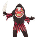 "KILLER CLOWN" (Robe, Riesenmaske mit Kapuze) – Vorderansicht