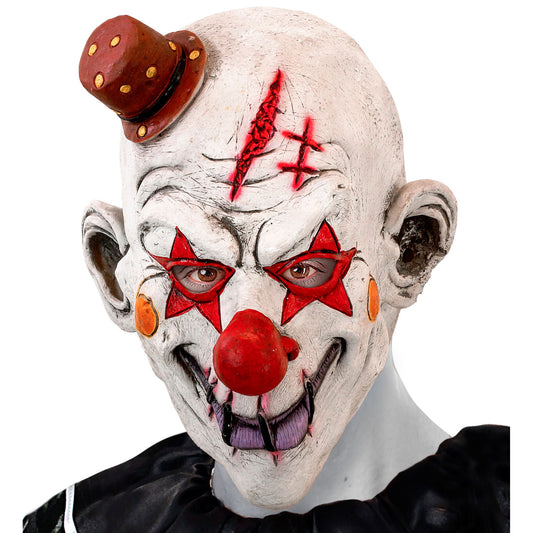 "KILLERCLOWN VOLLKOPFMASKE MIT MINIHUT" – Vorderansicht