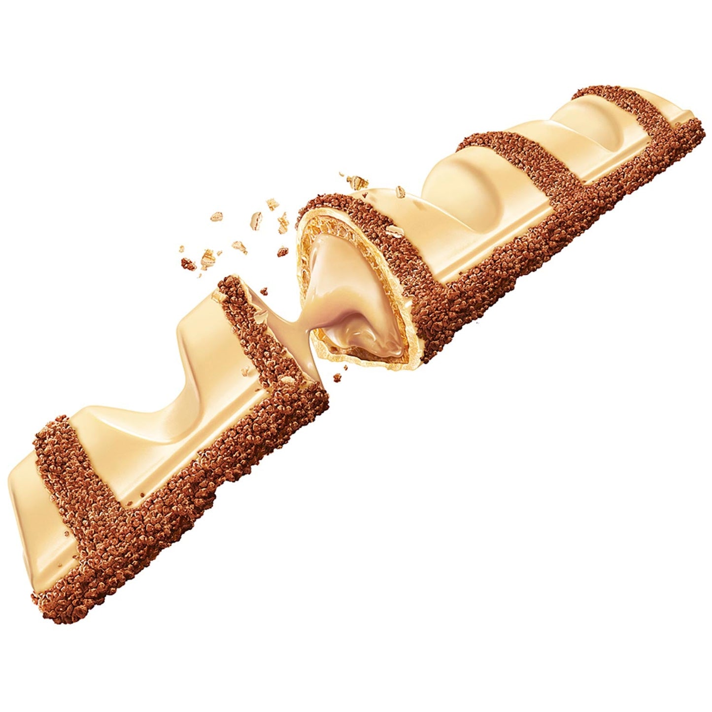 Ferrero kinder bueno White 6er Packung mit weisser Schokolade und Haselnusscreme – Detailansicht