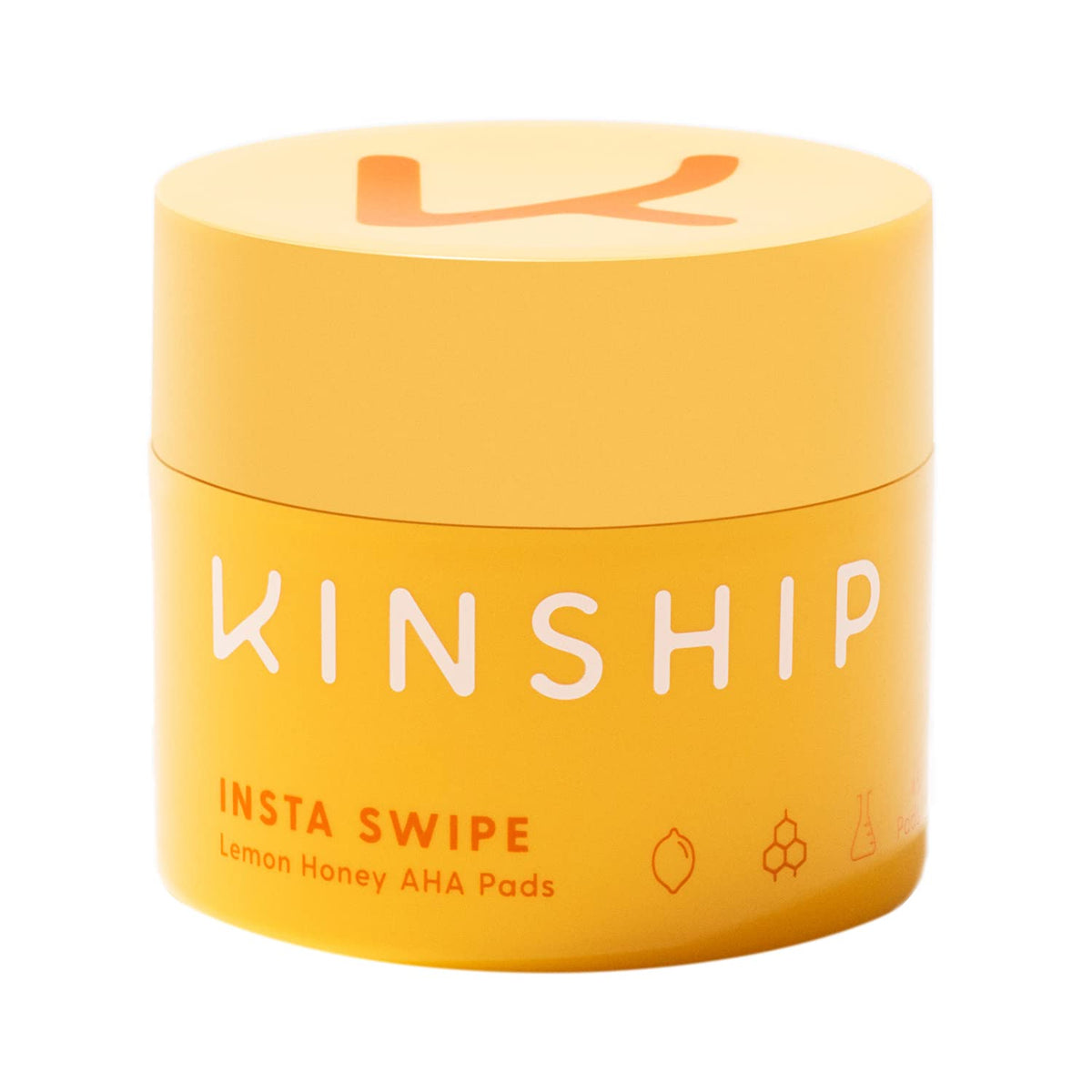 Kinship, Insta Swipe AHA Lemon Honey Pads, Peeling, Peel-Off Pads, 45 stk.