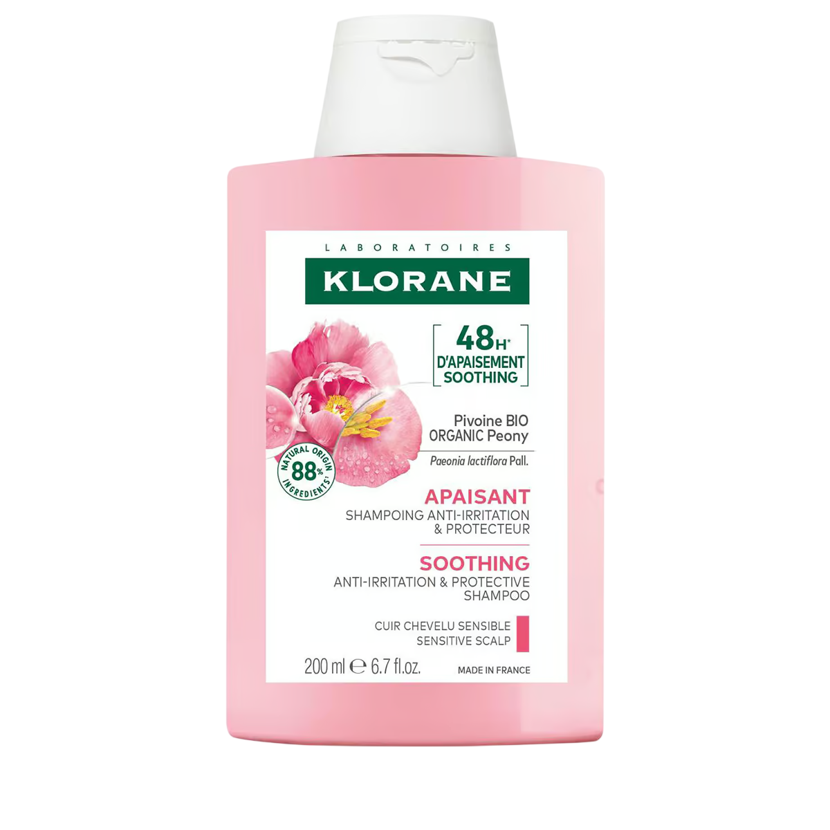 Klorane, Peony, Haarshampoo, Beruhigend, 200 ml