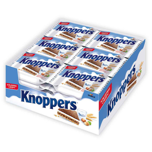Knoppers 24er Waffelschnitten mit Milch- und Nougatcremefüllung – Produktansicht