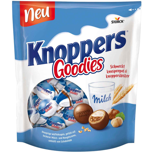 Knoppers Goodies 180g Milch-Nougat-Waffelkugeln in Milchschokolade