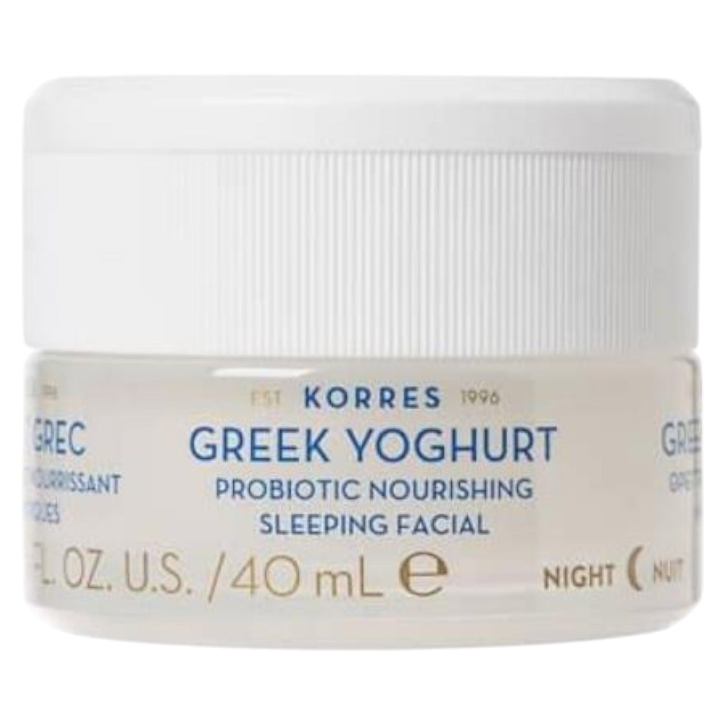 Korres, Greek Yoghurt Probiotic, Nährend, Körpercreme, Für das Gesicht, In der Nacht, 40 ml