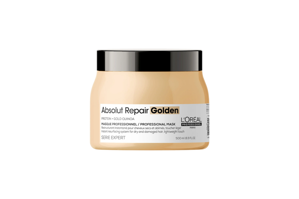 L'Oreal Professionnel, Serie Expert Absolut Repair Golden, Protein + Gold Quinoa, Haarbehandlungs-Crememaske, Sofortiges Resurfacing, 500 ml