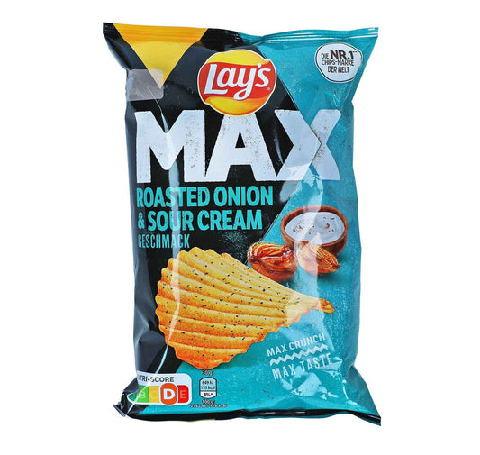 Lay´s Lay's Max Roasted Onion & Sour Creme 110g Chips Verpackung