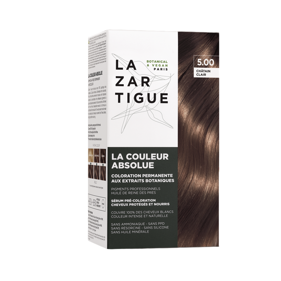 Lazartigue, La Couleur Absolue, Permanente Haarfarbe, 5.00 Light Chestnut, 143 ml