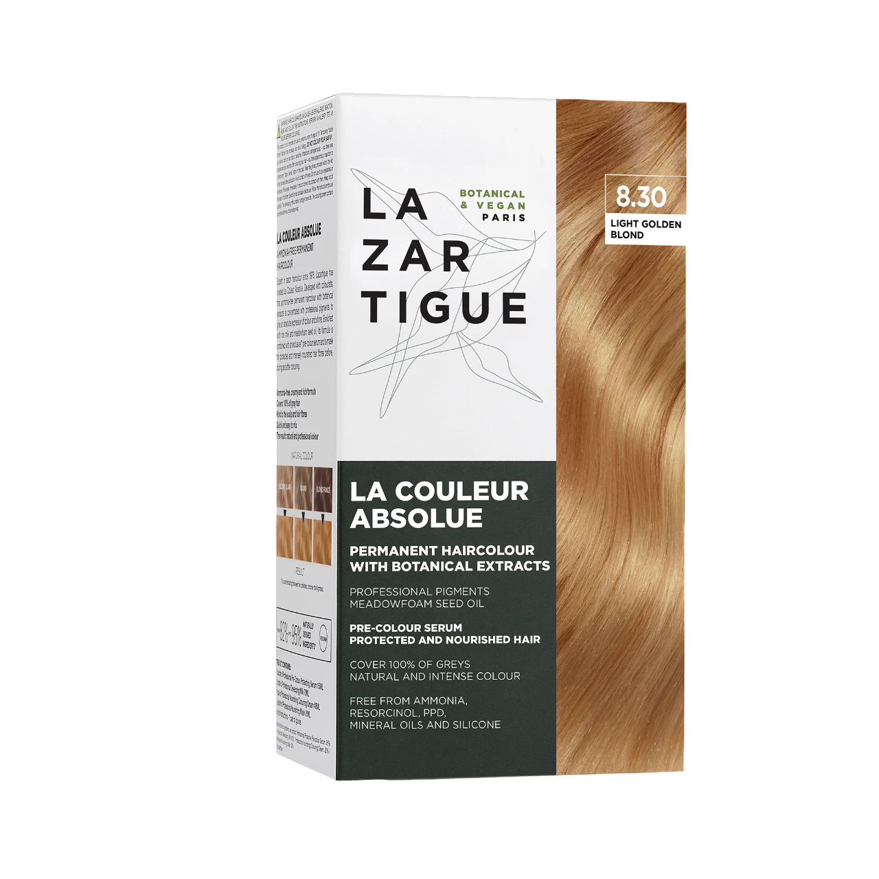 Lazartigue Lazartigue, La Couleur Absolue, Permanente Haarfarbe, 8.30 Light Golden Blond, 143 ml Regular
