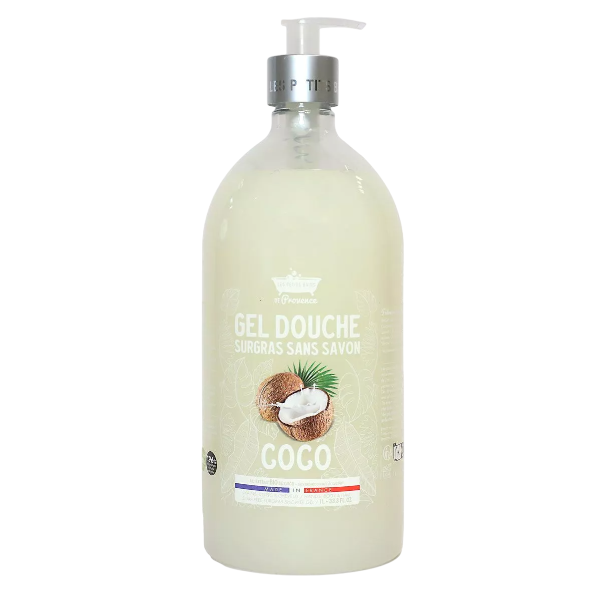 Les Petites Bains de Provence Les Petites Bains de Provence, Coconut, Duschgel, Für empfindliche Haut, 1000 ml Regular