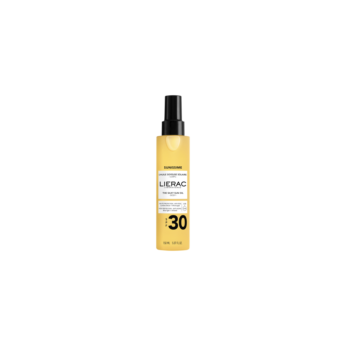 Lierac, Sunissime The Sun Silky Oil, Feuchtigkeitsspendend, UV-Schutz, Öl, SPF30, 150 ml