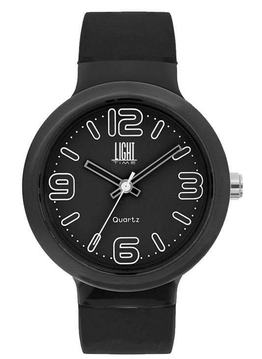 LIGHT TIME EUROPE Black L177B Quarzuhr Schwarz Unisex 40 mm – Produktansicht
