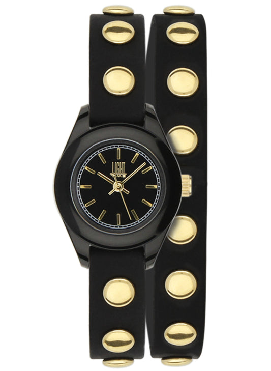 LIGHT TIME Mod. PUNK Black Gold L169NG Damen Armbanduhr schwarz 23 mm – Produktansicht