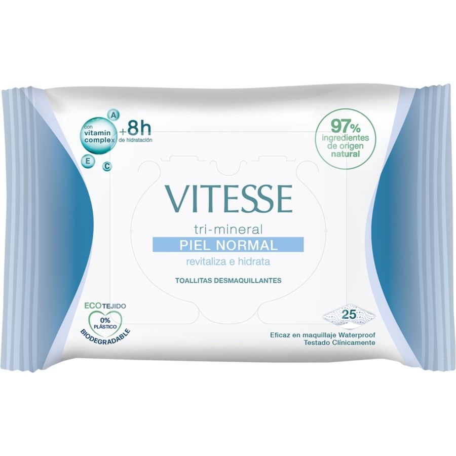 Vitesse Make-up-Entfernungstücher, Packung mit 25 Tüchern