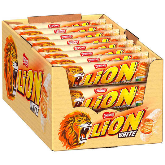 Lion White 24x42g Riegel aus Knusperwaffeln mit Karamell – Produktansicht