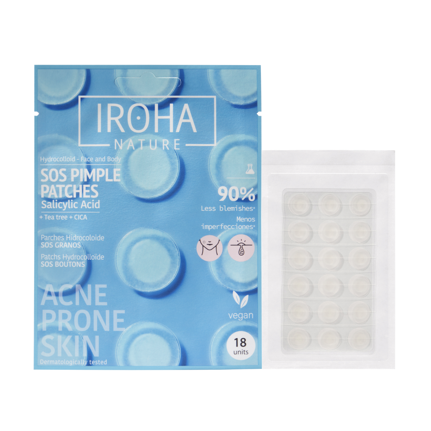 IROHA NATURE IROHA NATURE Sos Pimple Patches 18 Stück Akne-Pflaster Kosmetik