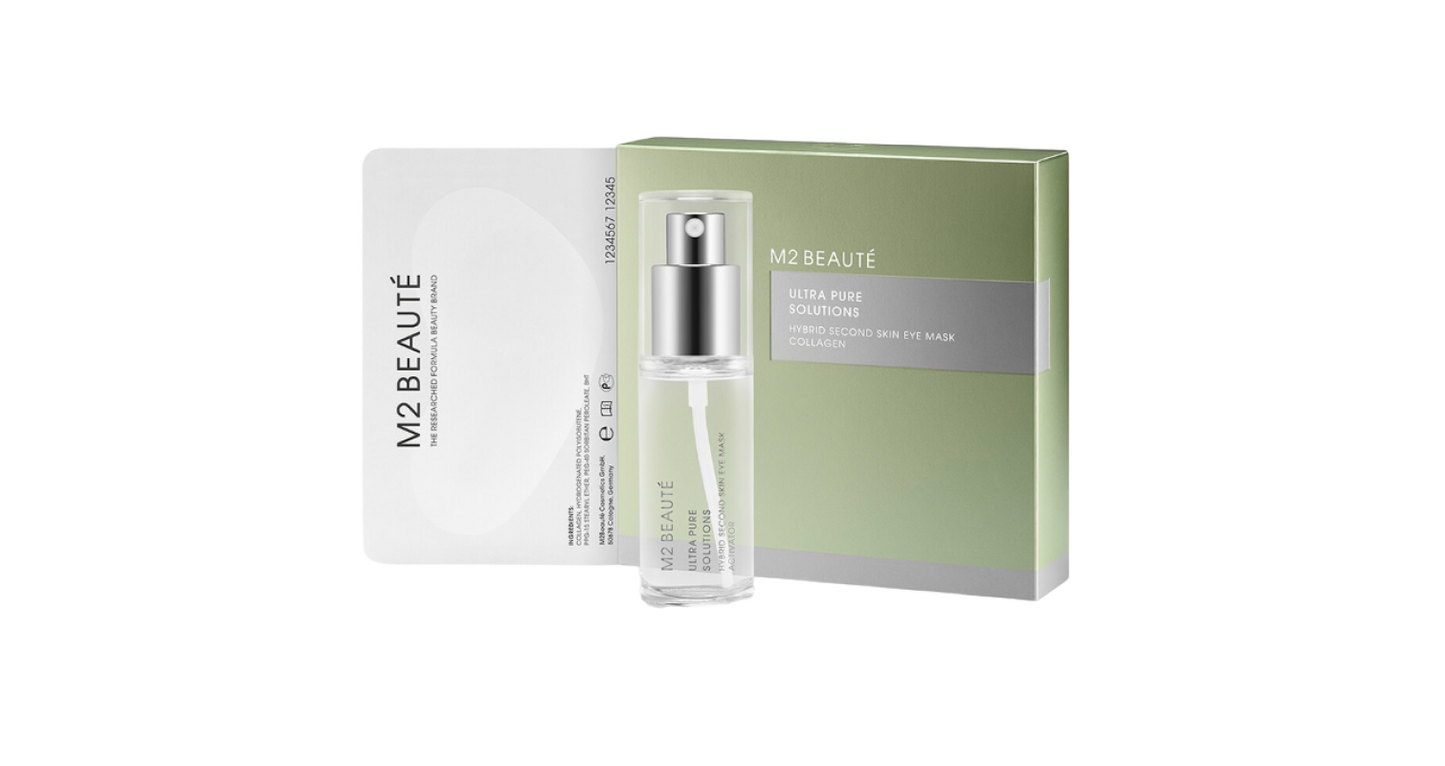 M2 Beaute Setzen, M2 Beaute, Ultra Pure Solutions, Kollagen, Feuchtigkeitsspendend, Augencreme-Maske, 7 stk Regular